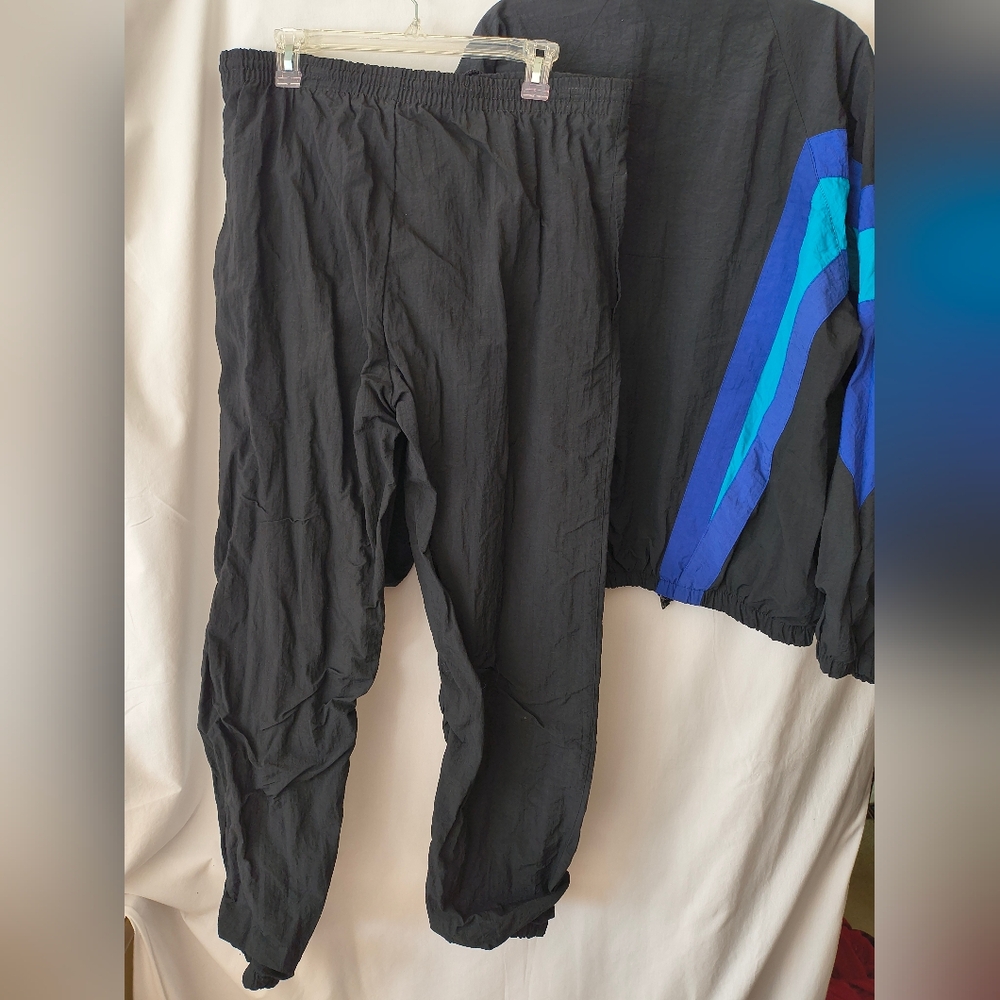 Vintage 90s Cheetah Black and Blue Tracksuit Set - Picture 3 of 8